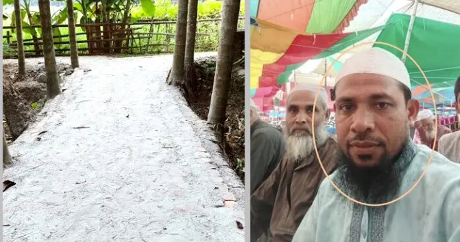 পিরোজপুরের ইউপি সদস্যের বিরুদ্ধে সরকারি রাস্তা ইট ব্যক্তিগত কাজে ব্যবহার অভিযোগ